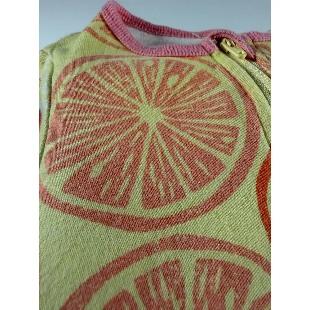 Tea Collection Citrus Print Short Sleeve Pajama Romper 18–24 Months
